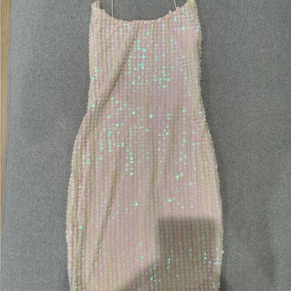 Oh Polly Pink Spaghetti Strap Bodycon Mini Dress